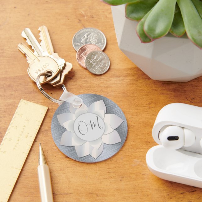 Porte-clés Silver Elegant Lotus OM (Bureau)