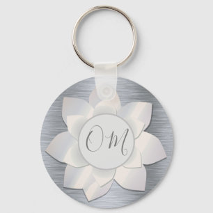 Porte-clés Silver Elegant Lotus OM 