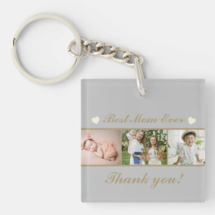 Porte-clés Silver Grey Meilleure maman jamais photo