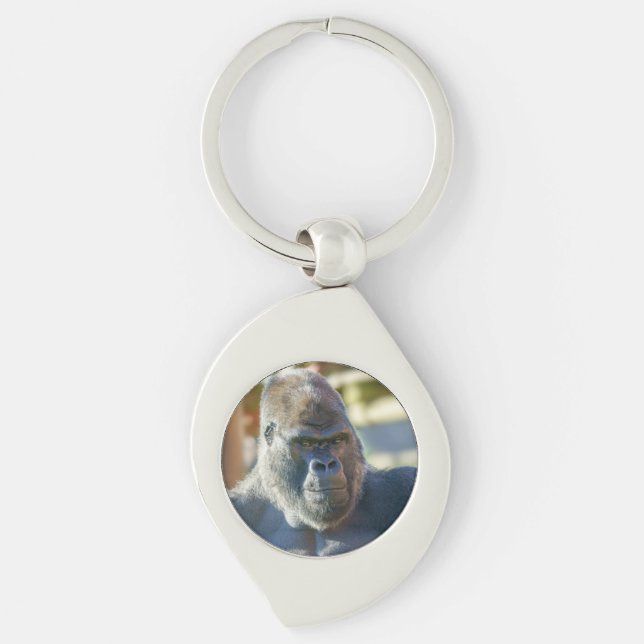 Porte-clés Silverback frappant (Devant)