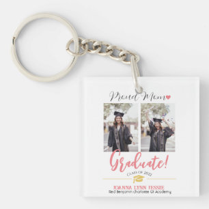 Porte-clés Simple Elegant Graduation or Casquette Merci Scrip
