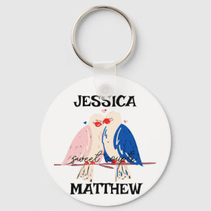 Porte-clés simple et élégante valentine, sucrée pour couple