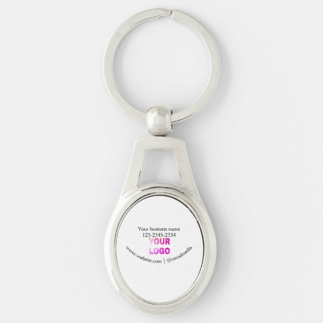 Porte-clés simple et minimal ajouter votre logo/design ici te (Devant)