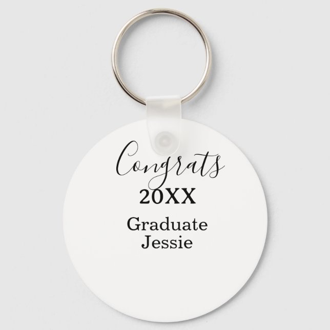 Porte-clés Simple graduation congratulations minimal add clas (Recto)