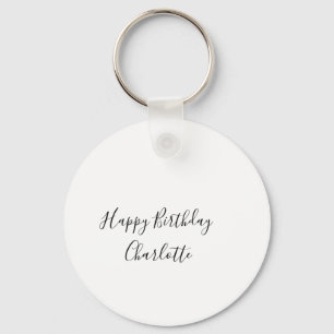 Porte-clés SIMPLE MINIMAL.CUTIE AJOUTER NOM BÉBÉ joyeux anniv
