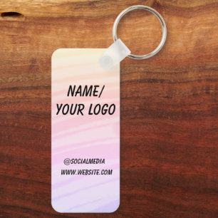 Porte-clés simple minimum ajouter votre logo nom     watercol