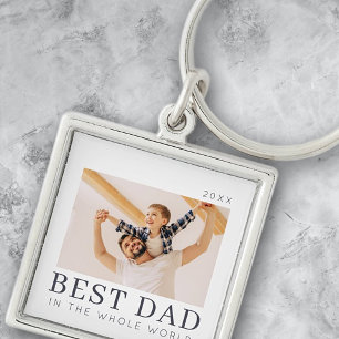 Porte-clés Simple moderne Chic Personnalisé Meilleur Papa Pho