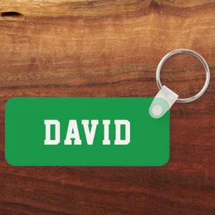 Porte-clés Simple Personalized Green School Backpack Name Tag