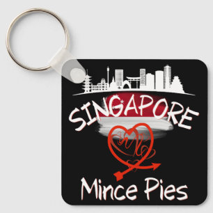 Porte-clés Singapour aime Mince Pies Cityscape