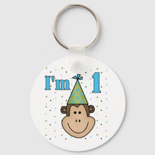 Porte-clés Singe dans le Casquette du Parti 1er Anniversaire