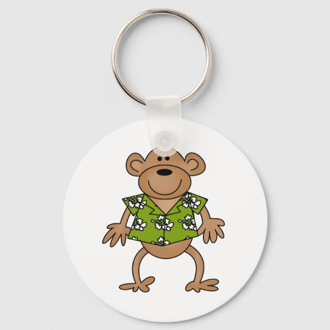 Porte-clés Singe hawaïen tropical (Recto)