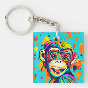 Porte-clés Singe souriant