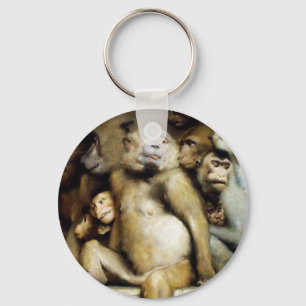 Porte-clés Singes en tant que juges d'art (détail)