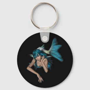 Porte-clés Sirène 3D Bleu Aqua foncé