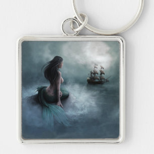 Porte-clés Sirène et navire pirate