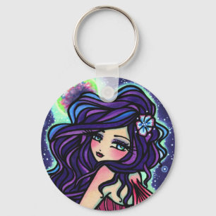Porte-clés Sirène féerique d'imaginaire de lueur de lune