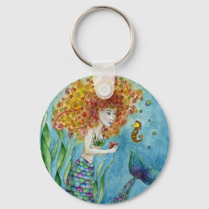 Porte-clés Sirène - porte - clé d'hippocampe