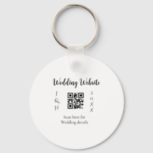 PORTE-CLÉS SITE WEB DE MARIAGE SCAN QR NOM DU COUPLE ANNÉE SI
