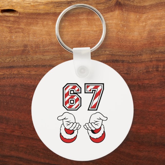 Porte-clés Six Seven 67 6 7 Funny Christmas Meme Holiday (Recto)