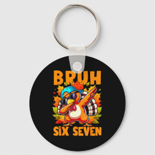 Porte-clés Six Seven Bruh Dabbing Dinde de Thanksgiving 67 Me