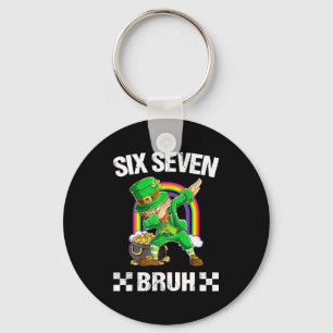 Porte-clés Six Seven Bruh Dabbing Leprechaun Saint-Patrick