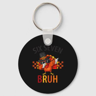Porte-clés Six Seven Bruh Dandinant Dinde de Thanksgiving 67 