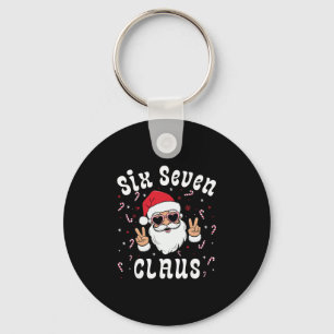 Porte-clés Six Seven Père Noël Drôle 67 Noël Mème Garçons