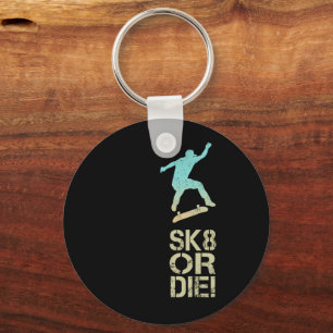 Porte-clés Sk8 Ou Mourez ! Olli Skater Vintage Pour Skate
