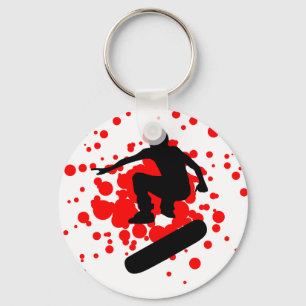 Porte-clés skateboard. bulles.