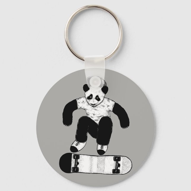 Porte-clés Skateboard Panda (Recto)