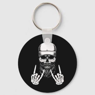 Porte-clés Skeleton Casquette Cool de patinage Halloween Punk