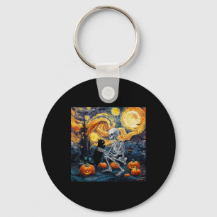 Porte-clés Skeleton Chat Crâne Goth Halloween Hommes Femmes E