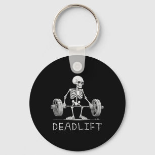 Porte-clés Skeleton Halloween drôle Poids Lifting Costume