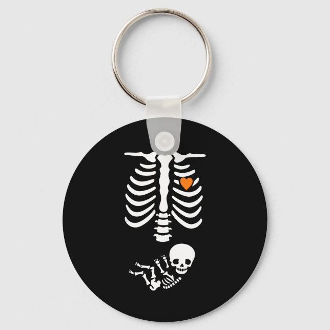 Porte-clés Skeleton Halloween Maternity Funny Pregnancy 2025  (Recto)