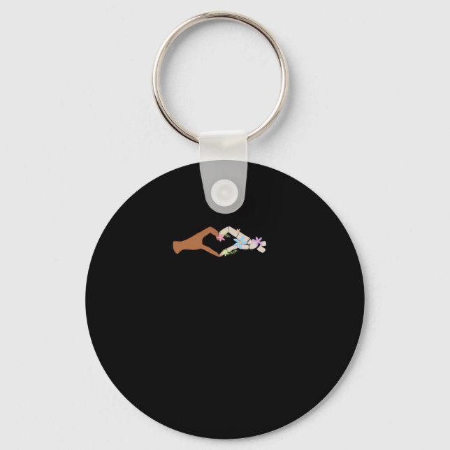 Porte-clés Skeleton Hands Heart Show Basic (Recto)