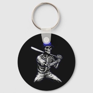 Porte-clés Skeleton Joueur de baseball Halloween
