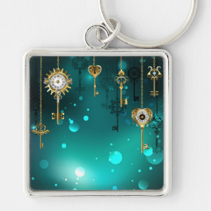 Porte-clés Skeleton Keys on Green Background