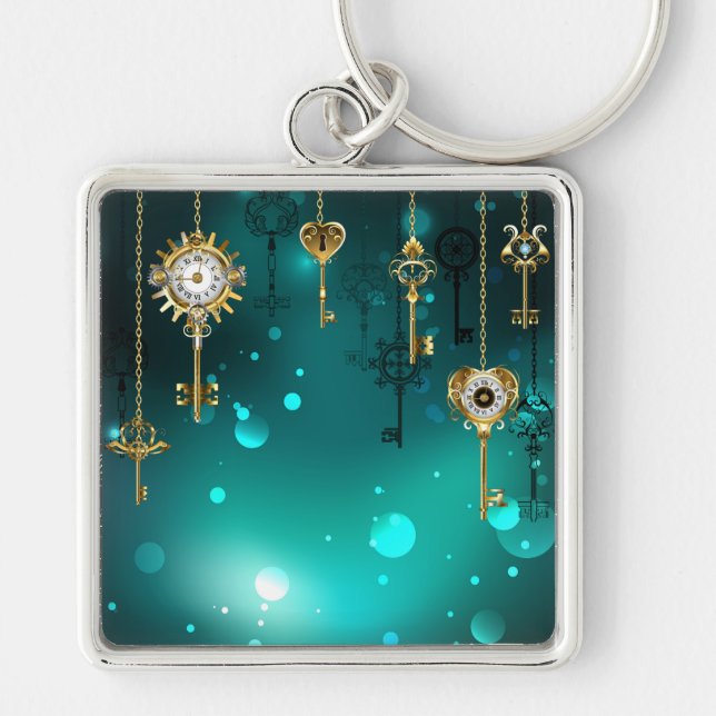 Porte-clés Skeleton Keys on Green Background (Devant)