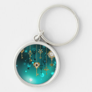 Porte-clés Skeleton Keys on Green Background