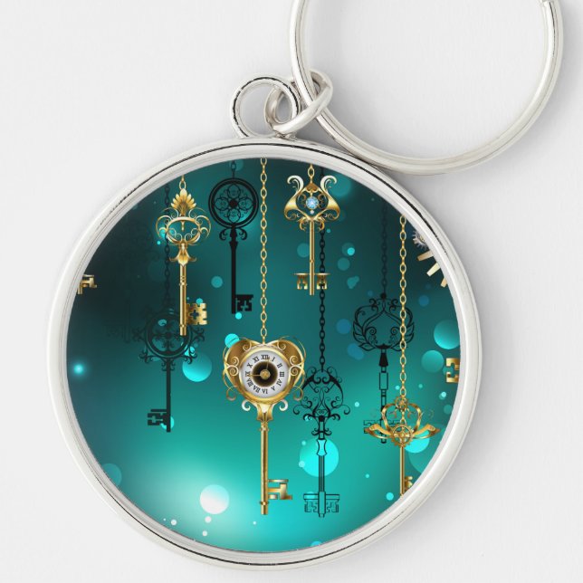 Porte-clés Skeleton Keys on Green Background (Devant)