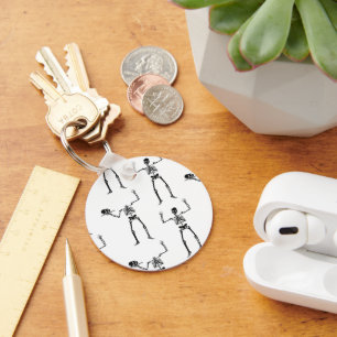 Porte-clés Skeletons D'Halloween, Baguette Ou Traite, Boo
