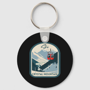 Porte-clés Ski Crystal Mountain Rétro Vintage Crystal Montagn
