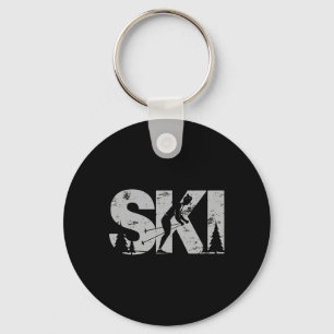 Porte-clés Ski de fond Cool Ski de ski nordique Cadeau Wo