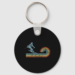 Porte-clés Ski de fond rétro skieur sports d'hiver