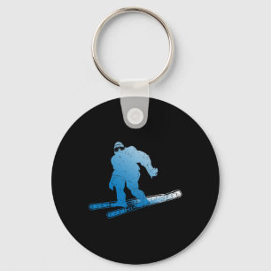 Porte-clés Ski d'hiver Sasquatch Ski Cryptide Cryptozoologie