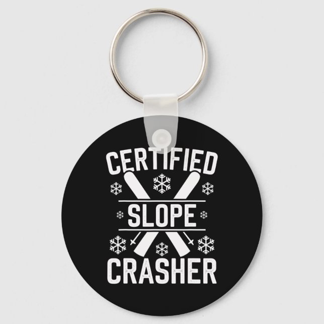 Porte-clés Ski Et Snowboard Débutant Sports D'Hiver Fin (Recto)