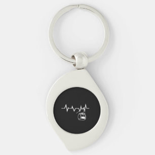 Porte-clés Ski Lift Heartbeat Skier