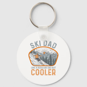 Porte-clés Ski Papa Drôle Ski Hiver Sports Neige Ski Graisse