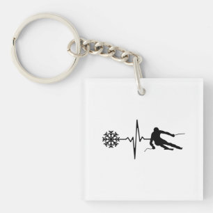Porte-clés Ski - Ski Heartbeat