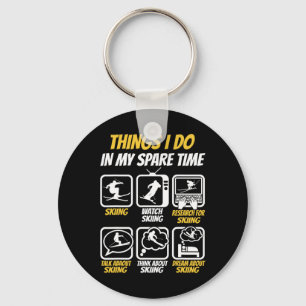 Porte-clés Ski Ski Ski Neige Sports D'Hiver Amateurs Fu